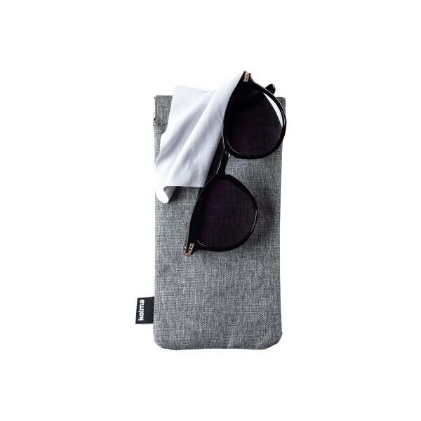 KOLMA Étui à lunettes RPET 14.304.03 gris PET recyclé 18.2x9x6mm