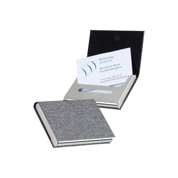 KOLMA Visitenkartenhalter RPET 14.303.03 grau 20 Karten 9.6x6.2x1.5cm
