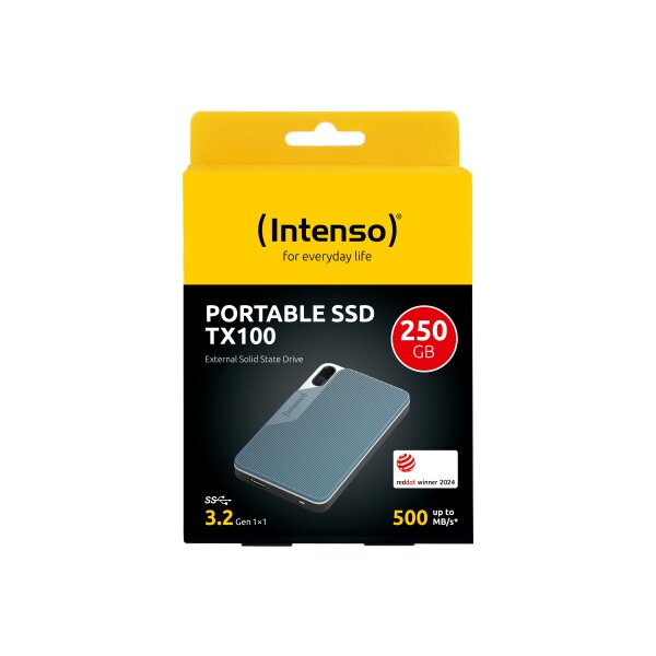 INTENSO External SSD TX100 250GB 3826440 USB 3.2, grey-blue