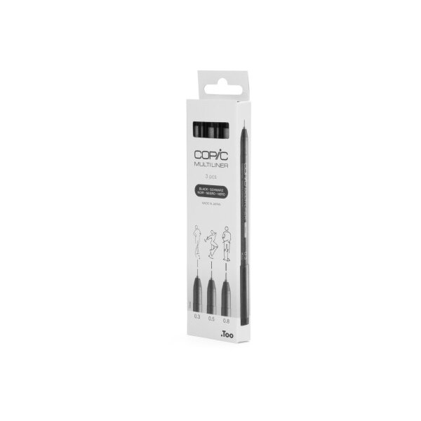 COPIC Multiliner 22075631 schwarz 3 St&uuml;ck