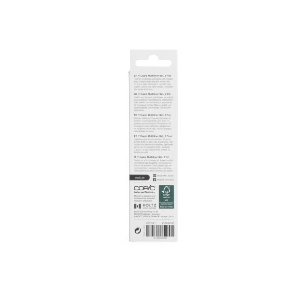 COPIC Multiliner 22075631 schwarz 3 St&uuml;ck