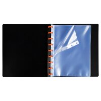 EXACOMPTA Sichtbuch Exaview A5 86034E schwarz 30 Taschen