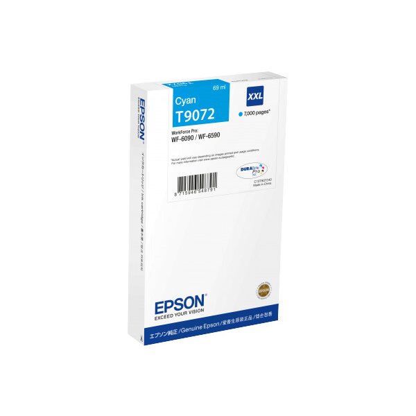 EPSON Cart. dencre XXL cyan T90724N WF 6090/6590 7000 pages