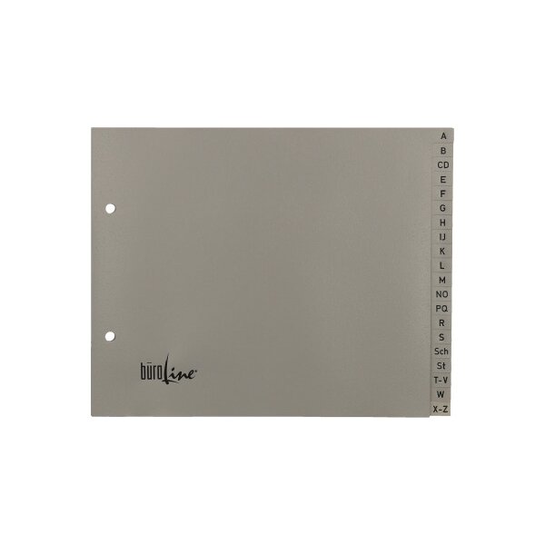 BÜROLINE Register PP 1/2 H. 40963 grau A-Z 20-teilig