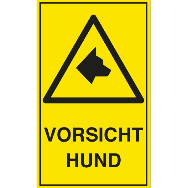 EXACOMPTA Hinweisschild Vorsicht Hund, gelb/schwarz