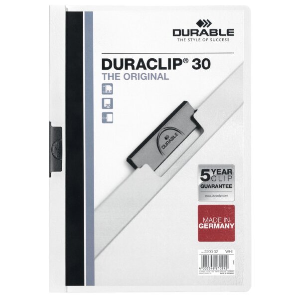 DURABLE Klemmhefter DURACLIP ORIGINAL 30, DIN A4, schwarz