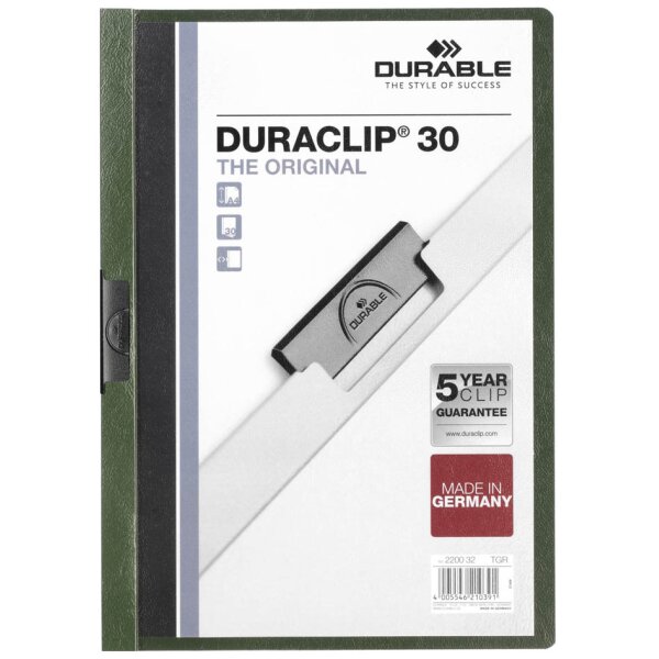 DURABLE Klemmhefter DURACLIP ORIGINAL 30, DIN A4, schwarz