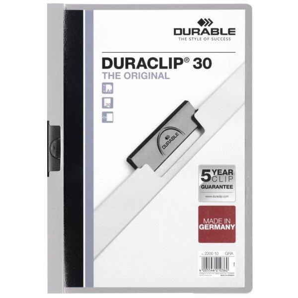 DURABLE Klemmhefter DURACLIP ORIGINAL 30, DIN A4, schwarz