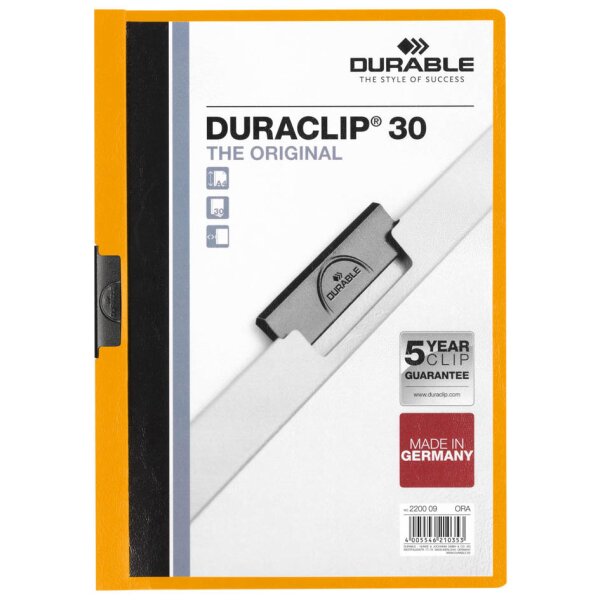 DURABLE Klemmhefter DURACLIP ORIGINAL 30, DIN A4, schwarz
