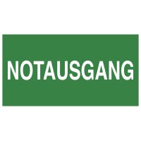 EXACOMPTA Hinweisschild Notausgang, grün/weiss