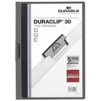 DURABLE Klemmhefter DURACLIP ORIGINAL 30, DIN A4, grau