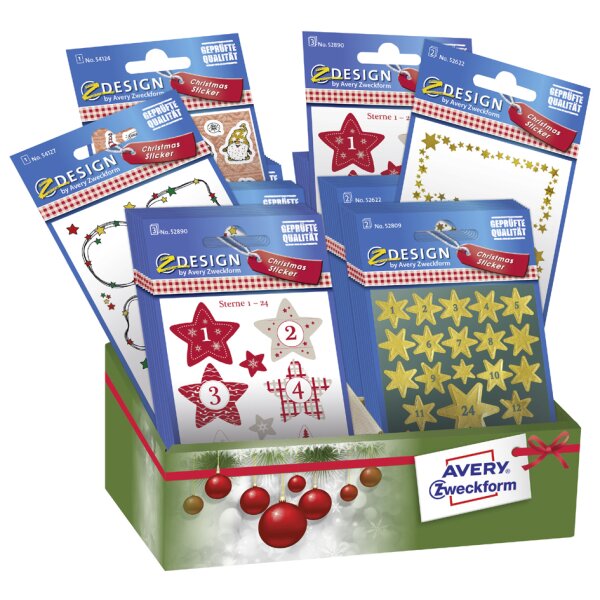 AVERY Zweckform ZDesign Sticker Noël Calendrier de lAvent
