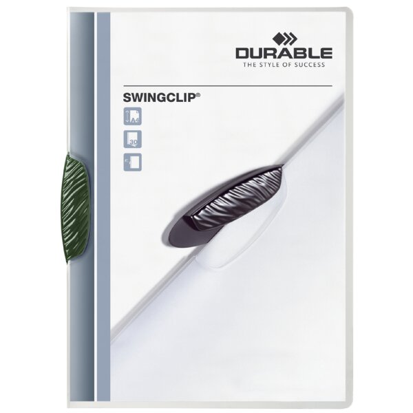 DURABLE Klemmhefter SWINGCLIP, DIN A4, Clip grün