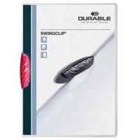 DURABLE Klemmhefter SWINGCLIP, DIN A4, Clip purpur rot