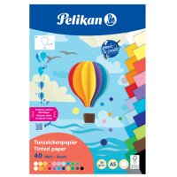Pelikan Bloc de papier de couleur, A5, 40 feuilles, assorti