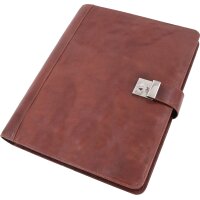 Alassio Porte-documents avec serrure, cuir Hunter, marron