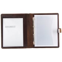 Alassio Porte-documents avec serrure, cuir Hunter, marron