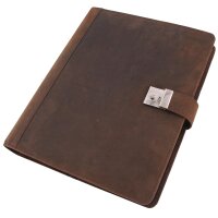 Alassio Porte-documents avec serrure, cuir Hunter, marron