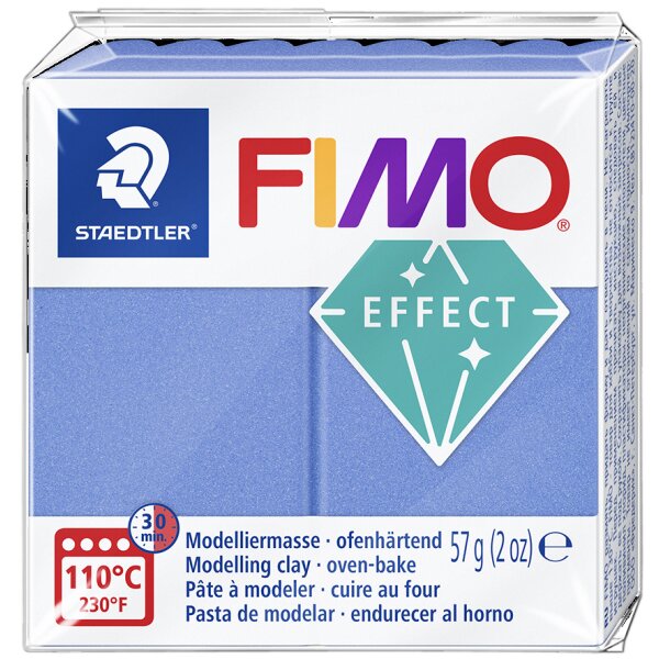 FIMO Soft Modelliermasse Von Staedtler – 57g Block In Transparent Blau – Ofenhärtend & Super Weich
