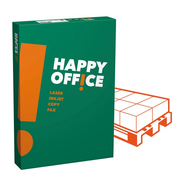 HAPPY OFFICE Papier universel blanc A4 80g - 1/4 palette (25000 feuilles)