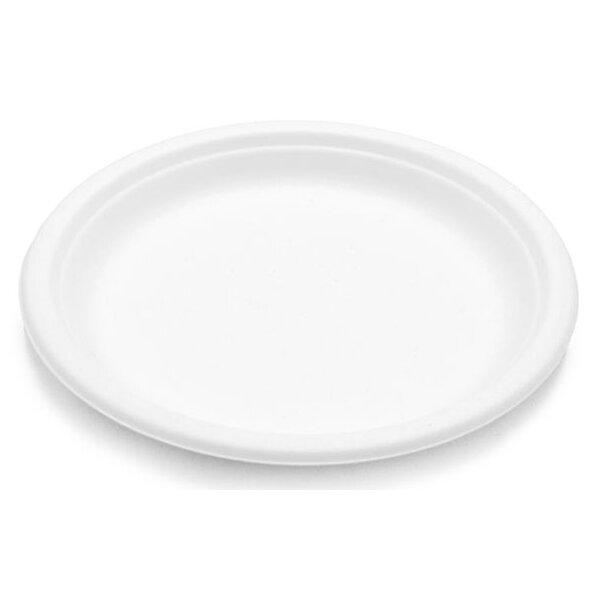 NATURE Star Assiette en canne à sucre Bordofino, rond, blanc