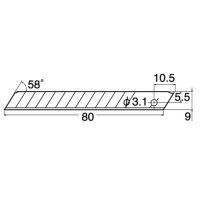 NT Cutter Lame de rechange BA-1400, largeur: 9 mm, argent