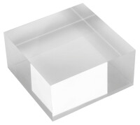 deflecto Acryl-Block, transparent, 100 x 100 x 40 mm