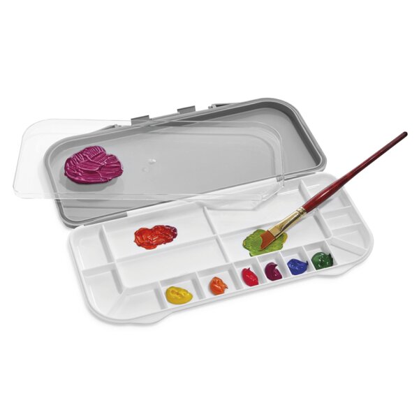 deflecto Palette avec couvercle, gris / blanc