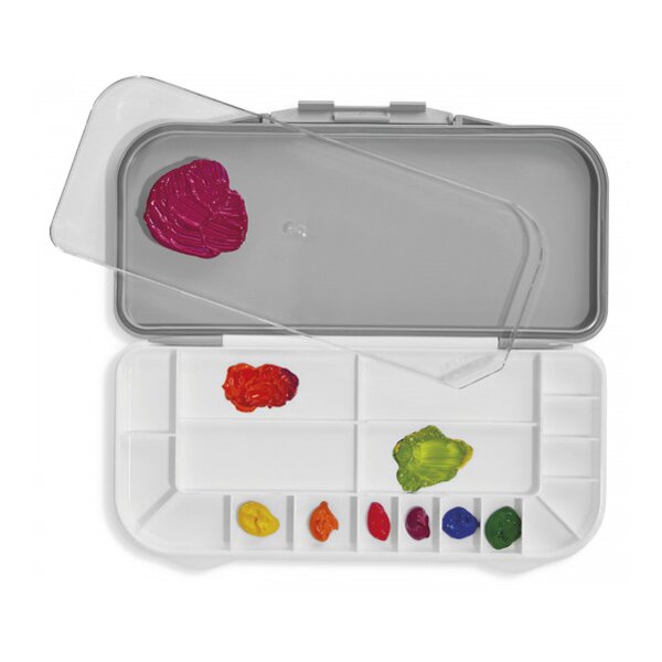 deflecto Palette avec couvercle, gris / blanc