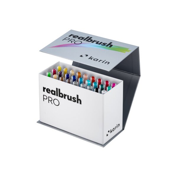KARIN Real Brush Pen Pro 0.4mm 31C9 Mini Box, 1 Blender 26 Stück