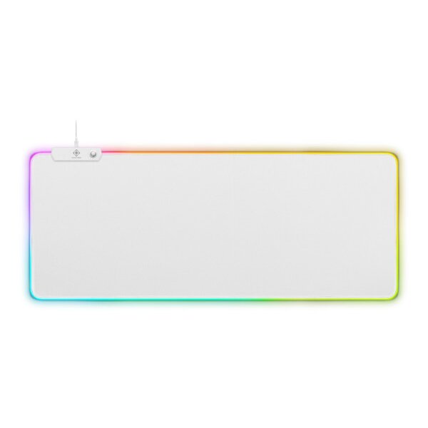 DELTACO RGB Gaming Mousepad GAM-079-W XL Wide, White