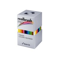 KARIN Real Brush Pen Pro 0.4mm 31C1 Basic Colours 12...