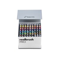 KARIN Real Brush Pen Pro 0.4mm 31C7 Mega Box, 3 Blender...