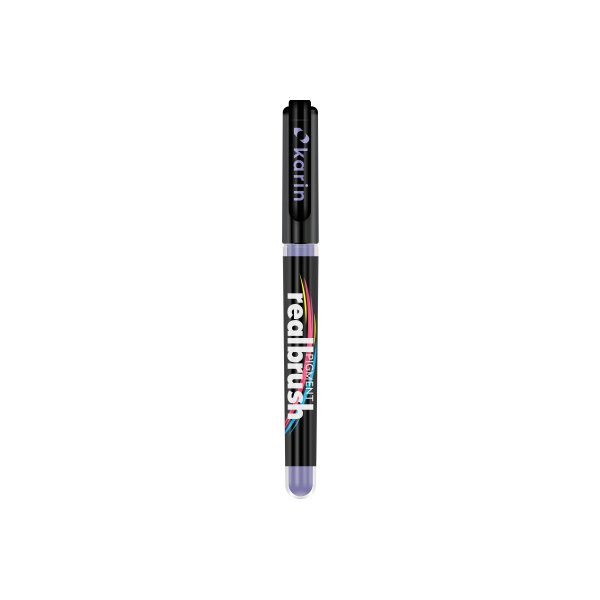 KARIN Real Brush Pen 0.4mm 33Z2705 Pigment, bleu violet pastel