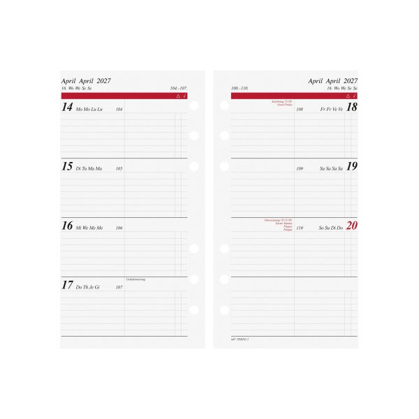 RIDOIDE Timing 2 calendrier sem. 2027 7066910007.27 1S/2P ML 9.3x17.2cm