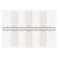 RIDOIDE Cal. de table Design Line 2027 7036311027.27 1S/2P Monstera AL 29.7x10.5cm