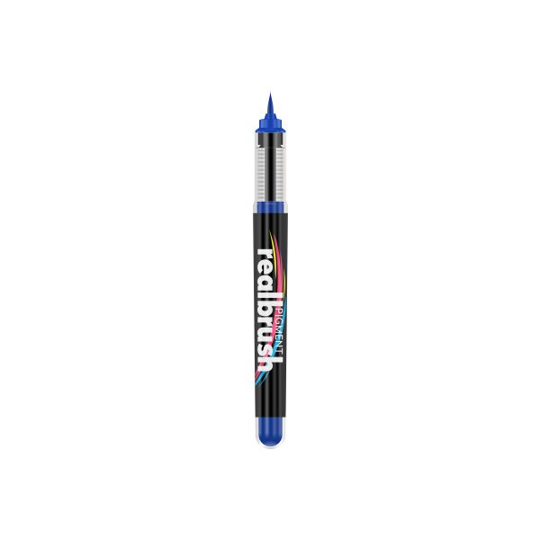 KARIN Real Brush Pen 0.4mm 33Z2728 Pigment, bleu royal