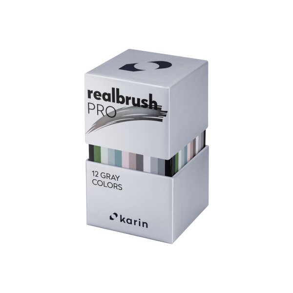 KARIN Real Brush Pen Pro 0.4mm 31C6 Gray colours 12 St&uuml;ck