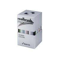 KARIN Real Brush Pen Pro 0.4mm 31C6 Gray colours 12...
