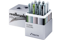 KARIN Real Brush Pen Pro 0.4mm 31C6 Gray colours 12 Stück
