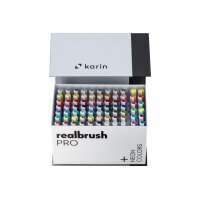 KARIN Real Brush Pen Pro 0.4mm 31C13 Mega Box, 3 Blender...