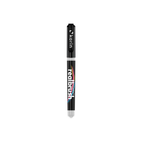 KARIN Real Brush Pen Pro 0.4mm 33Z000 Pigment, weiss