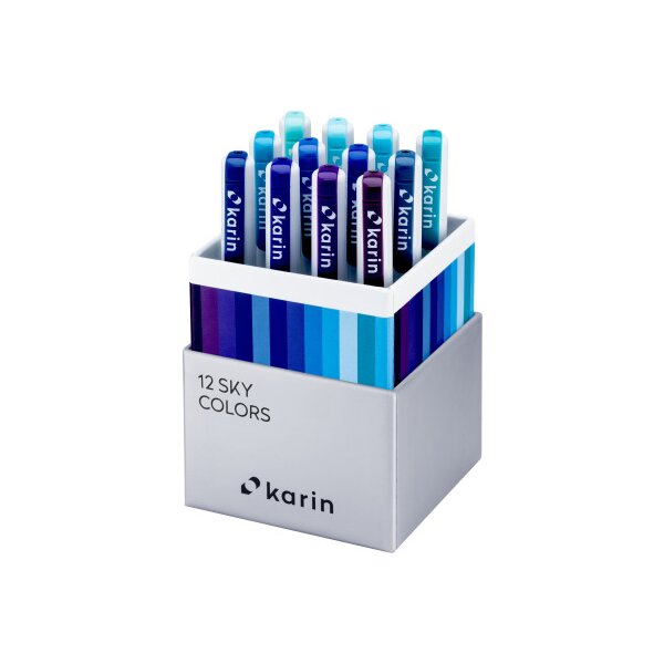 KARIN Real Brush Pen Pro 0.4mm 31C2 Sky Colours 12 pièces