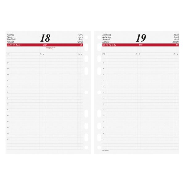 RIDOIDE Timing 1 Tageskalender 2027 7065900007.27 1T/1S ML 14.8x21cm