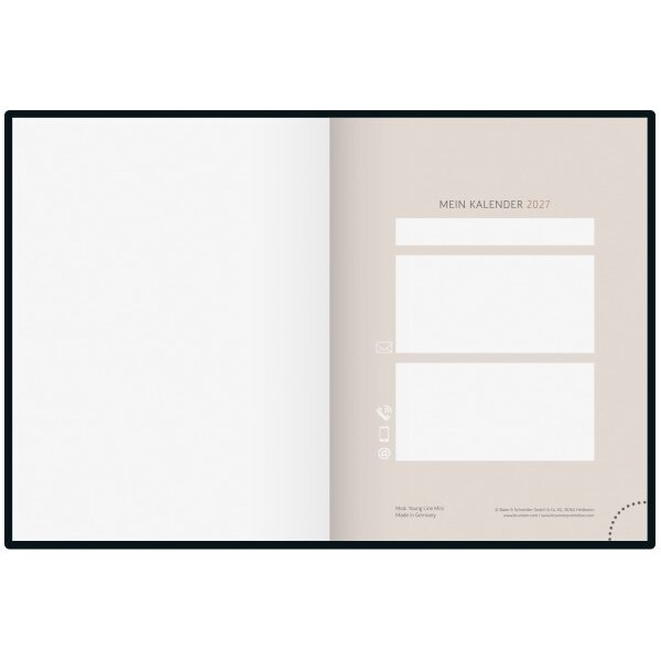 RIDOIDE Agenda poche Design Line 2027 7013603017.27 1S/2P Feather AL 12x16cm