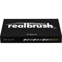 KARIN Real Brush Pen 0.4mm 33C2 Pigment , Graue Farben