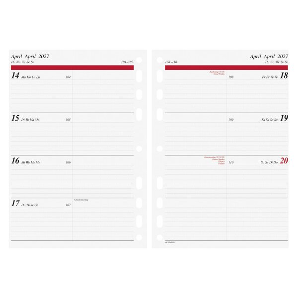 RIDOIDE Timing 1 calendrier sem. 2027 7065910007.27 1S/2P ML 14.8x21cm