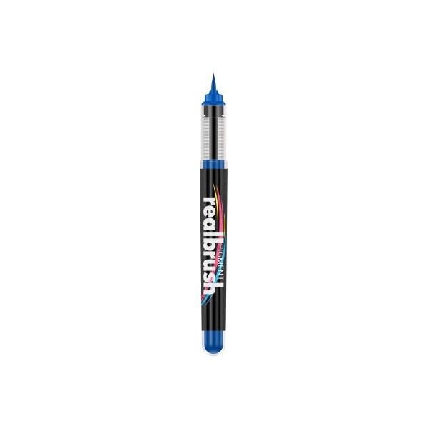 KARIN Real Brush Pen 0.4mm 33Z2935 Pigment, bleu v&eacute;ritable