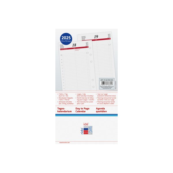 RIDOIDE Timing 2 calendrier jour. 2027 7066900007.27 1J/1P ML 9.3x17.2cm
