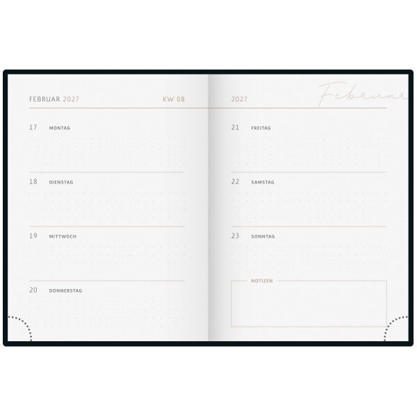 RIDOIDE Agenda poche Design Line 2027 7013607027.27 1S/2P Waves AL 12x16cm